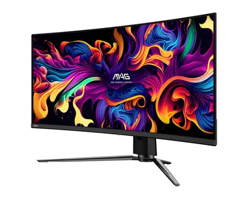 Монитор, MSI MAG 341CQP QD-OLED, 34", 175Hz, 0.03ms, UWQHD 3440x1440, Oled Care 2.0, Fanless with Graphene, ClearMR 9000, HDR, KVM, 250 nits, 1500000:1, 100M;1, DP (1.4a), 2x HDMI (2.1), Type-C (DP alt. PD 15W), USB HUB, Adj.Stand 100mm, VES, 9S6-3DD04T-001 - image 1