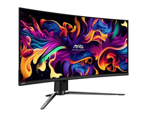 Монитор, MSI MAG 341CQP QD-OLED, 34", 175Hz, 0.03ms, UWQHD 3440x1440, Oled Care 2.0, Fanless with Graphene, ClearMR 9000, HDR, KVM, 250 nits, 1500000:1, 100M;1, DP (1.4a), 2x HDMI (2.1), Type-C (DP alt. PD 15W), USB HUB, Adj.Stand 100mm, VES, 9S6-3DD04T-001 - image 2