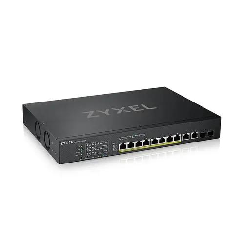 Комутатор, ZyXEL XS1930-12HP, 8-port Multi-Gigabit Smart Managed PoE Switch 375Watt 802.3BT, 2 x 10GbE + 2 x SFP+ Uplink