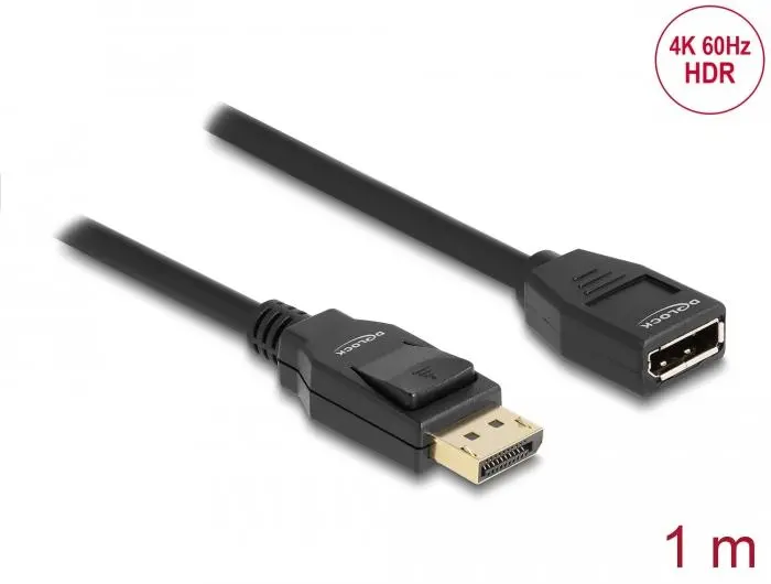 Удължителен кабел Delock DisplayPort 1.2 мъжко - DisplayPort женско - image 1
