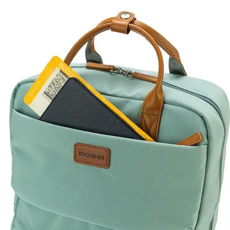 Дамска раница за лаптоп ROSSI-морско зелена - image 9