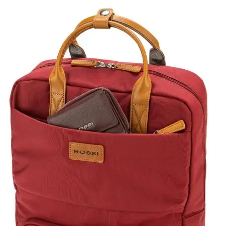 Дамска раница за лаптоп ROSSI-бордо - image 8