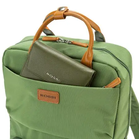 Дамска раница за лаптоп ROSSI-зелена - image 8