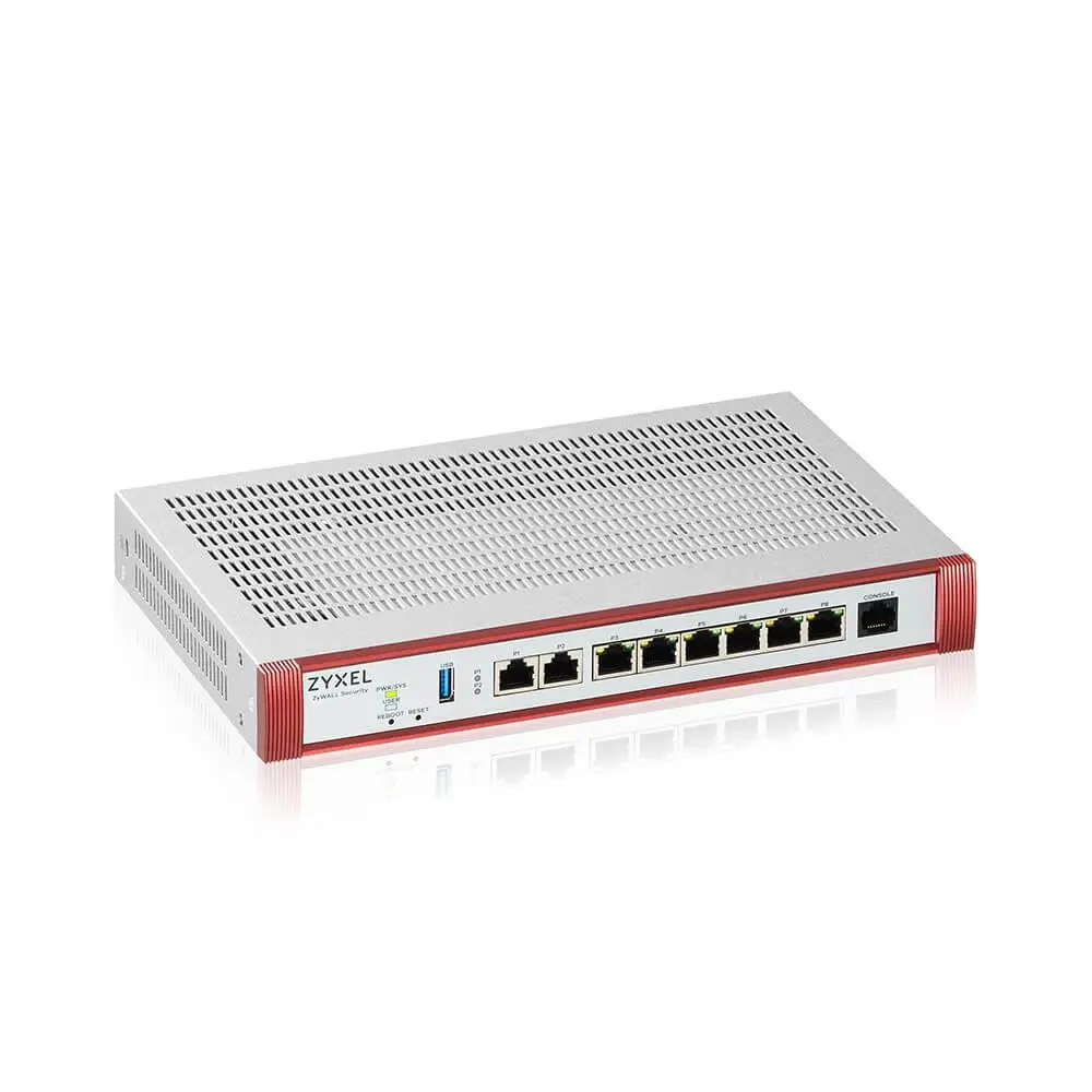 Защитна стена, ZyXEL USG FLEX 200 H, User-definable ports with 2*2.5G & 6*1G, 1*USB, with 1 YR Entry Defense Pack