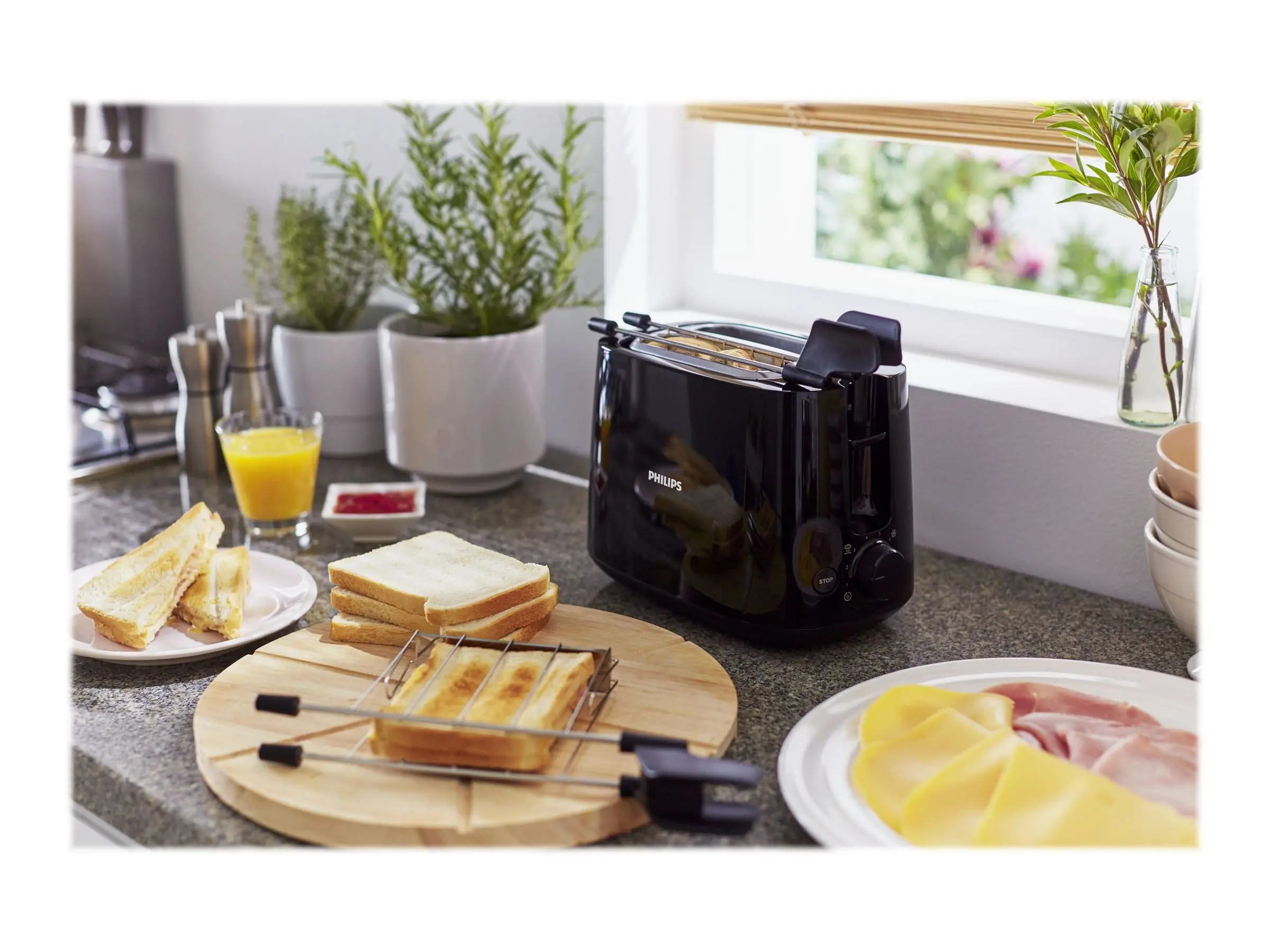 PHILIPS Toaster Viva Collection 8 setări Auto off negru - image 2
