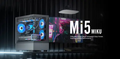 1stPlayer кутия Case mATX - MIKU Mi5 Black - image 7