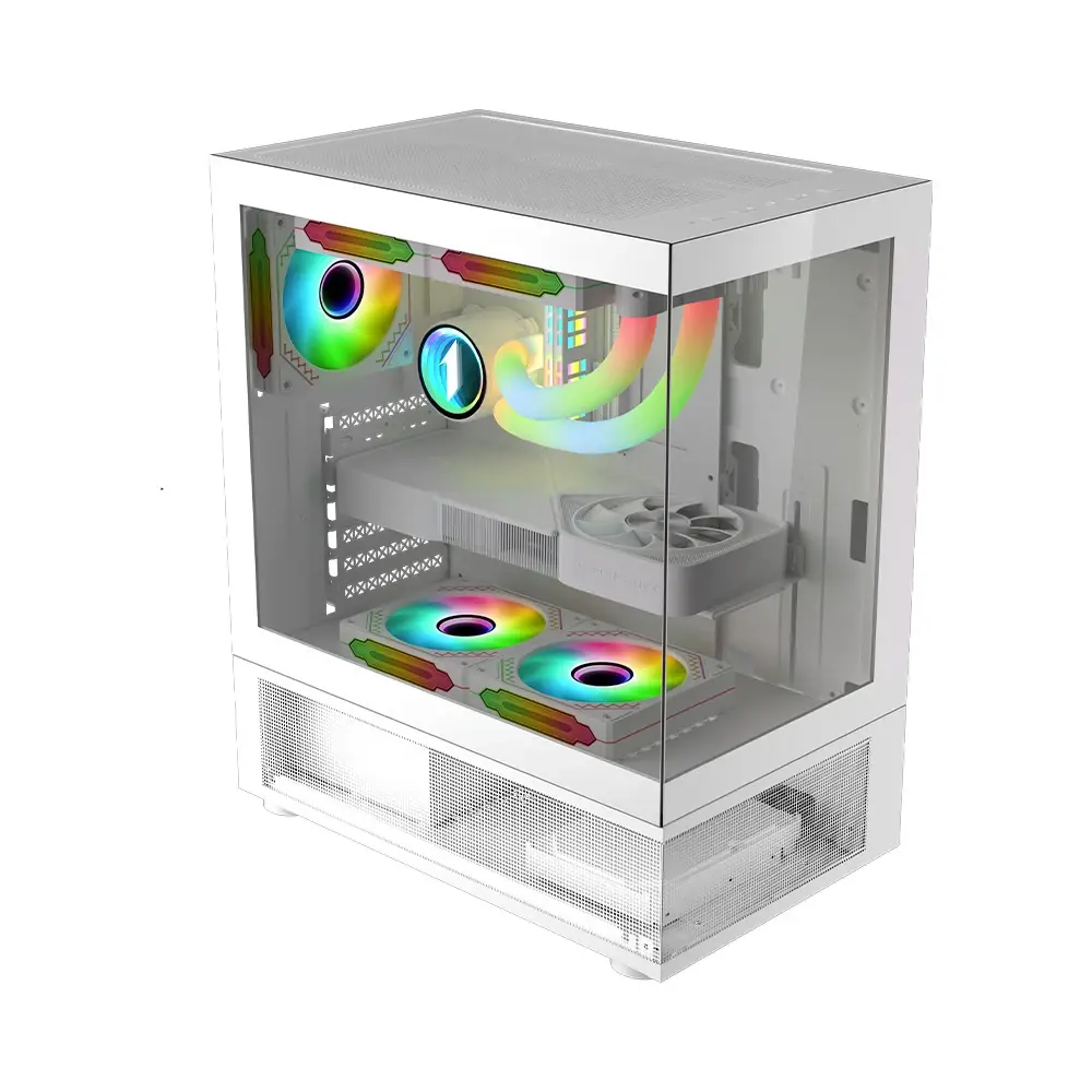 1stPlayer кутия Case ATX - MIKU Mi7-A White - Reversed fans included - image 1