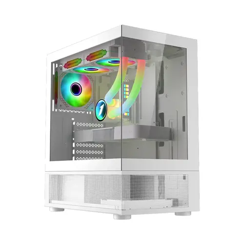 1stPlayer κουτί Case ATX - MIKU Mi7-A White - Περιλαμβάνονται αντίστροφοι ανεμιστήρες - 1