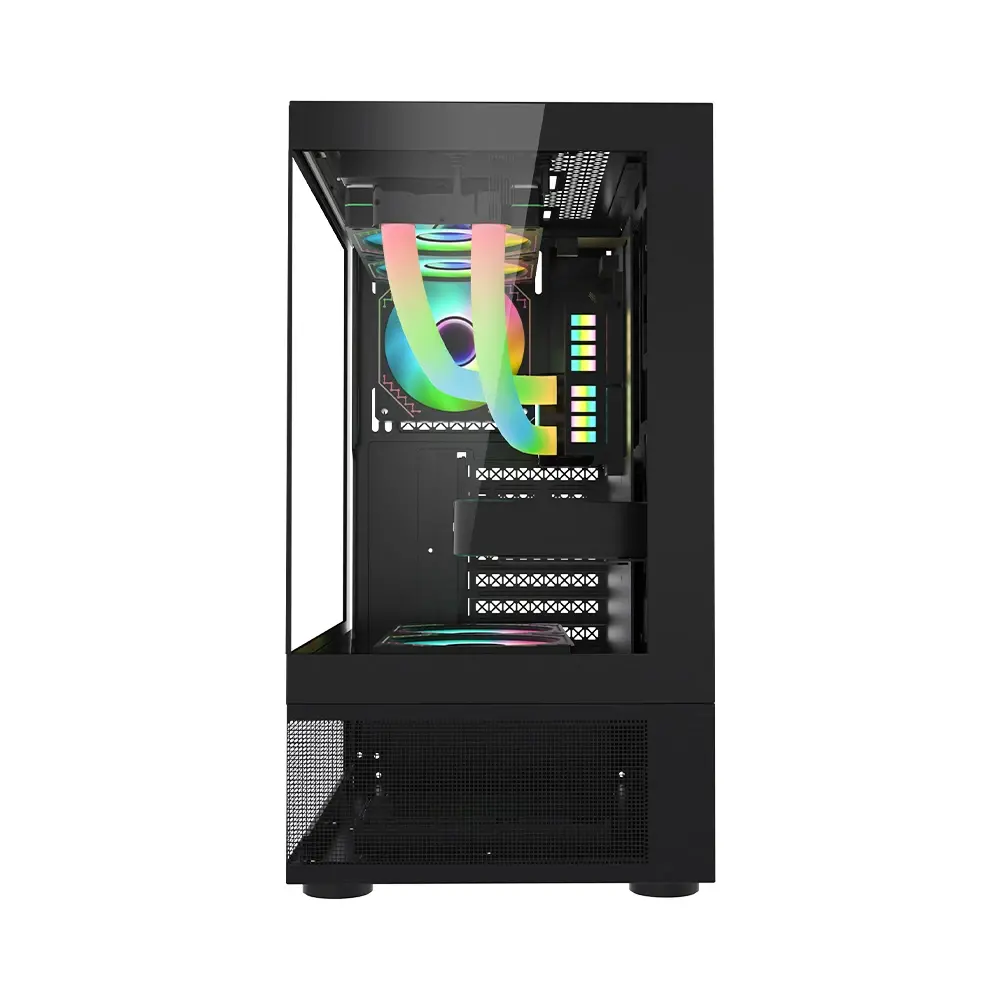 1stPlayer кутия Case ATX - MIKU Mi7-A Black - Reversed fans included - image 2