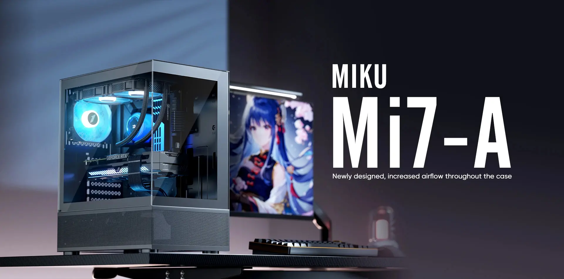 1stPlayer кутия Case ATX - MIKU Mi7-A Black - Reversed fans included - image 5