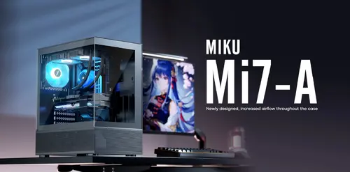 1stPlayer κουτί ATX - MIKU Mi7-A μαύρο - Περιλαμβάνονται αντίστροφοι ανεμιστήρες - 6