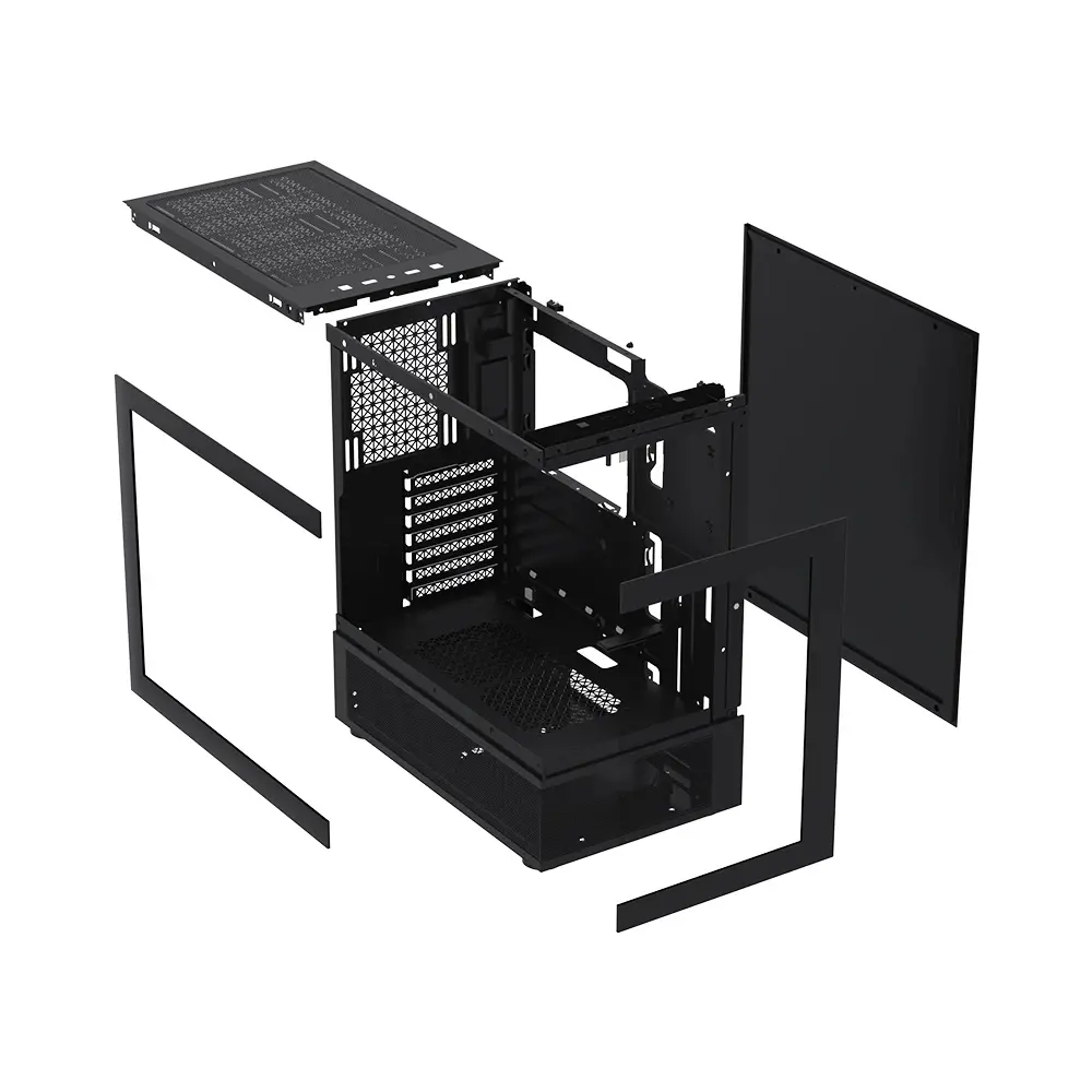 1stPlayer кутия Case ATX - MIKU Mi7-A Black - Reversed fans included - image 7