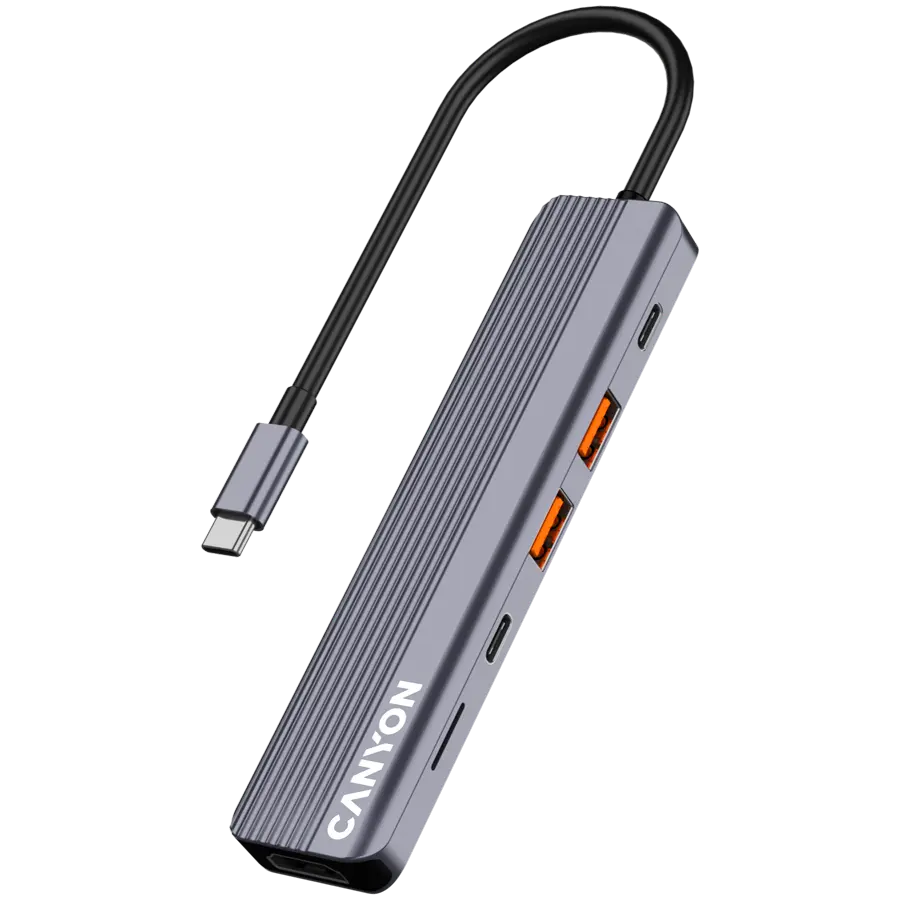 CANYON hub DS-17 6in1 4k USB-C Grey - image 1