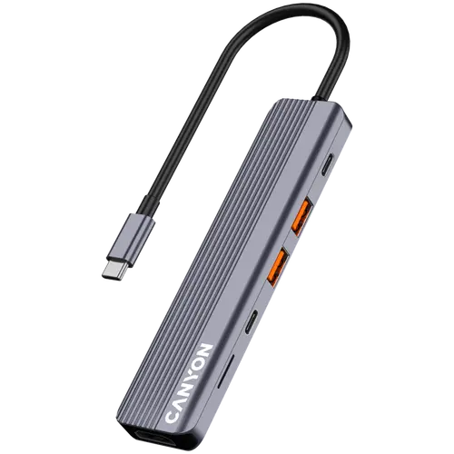 CANYON hub DS-17 6in1 4k USB-C Grey - image 1