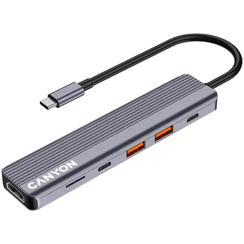 CANYON hub DS-17 6in1 4k USB-C Grey - image 2