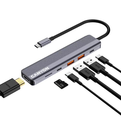 CANYON hub DS-17 6in1 4k USB-C Grey - image 5