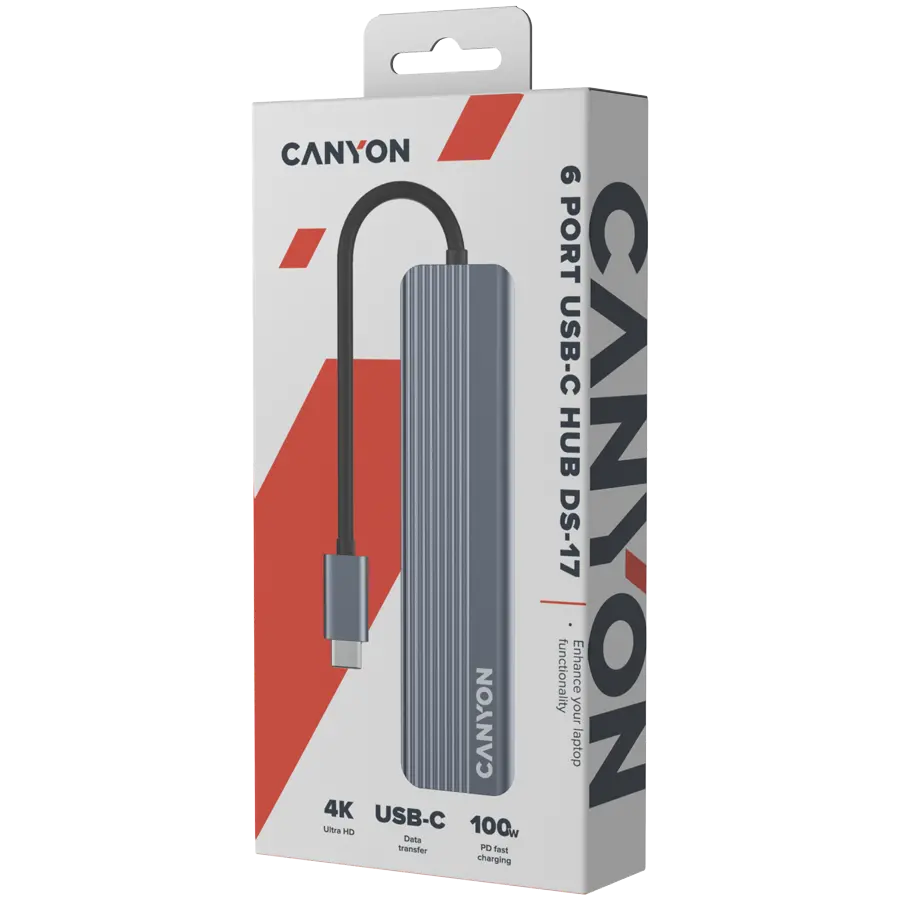 CANYON hub DS-17 6in1 4k USB-C Grey - image 6