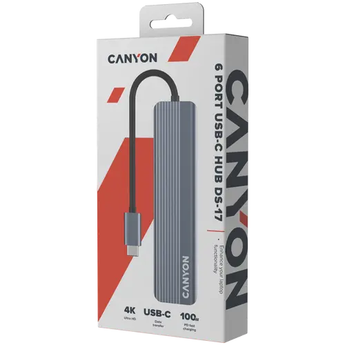 CANYON hub DS-17 6in1 4k USB-C Grey - image 6