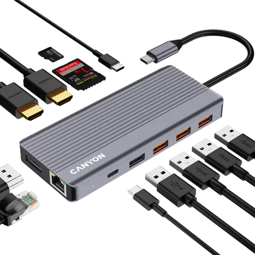 CANYON hub DS-16 13in1 4k USB-C Grey - image 5