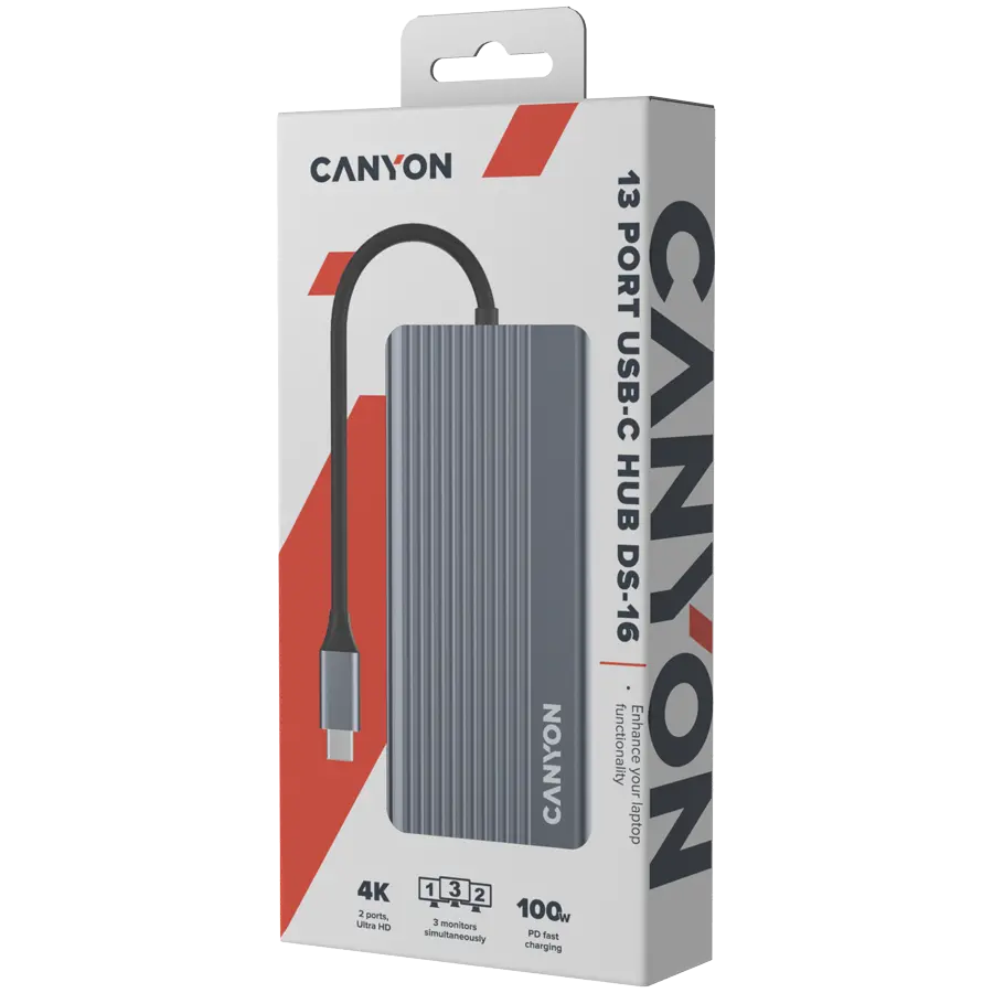CANYON hub DS-16 13in1 4k USB-C Grey - image 6
