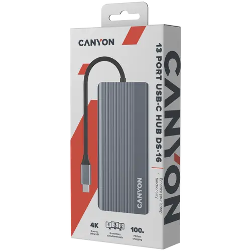 CANYON hub DS-16 13in1 4k USB-C Grey - image 6