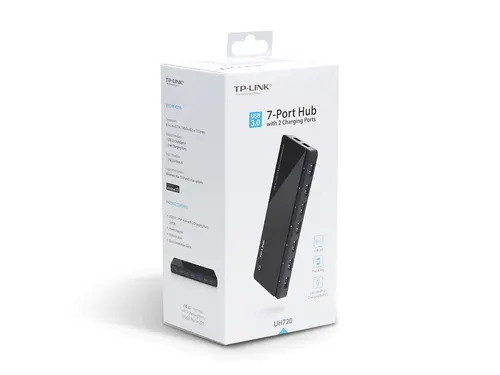 Hub TP-LINK UH720, 7 θύρες USB 3.0, 2 θύρες φόρτισης, εξωτερική τροφοδοσία - 4