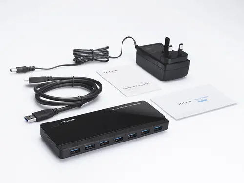 Hub TP-LINK UH720, 7 θύρες USB 3.0, 2 θύρες φόρτισης, εξωτερική τροφοδοσία - 5