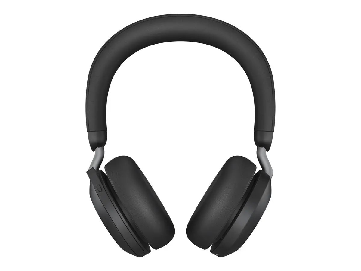 JABRA EVOLVE2 75, Link390a MS Stereo Black, EVOLVE2 75 headset Black MS, Link 380 BT adapter USB-A MS,1.2m USB-C to USB-A cable, carry pouch, warranty and warning (safety leaflets)