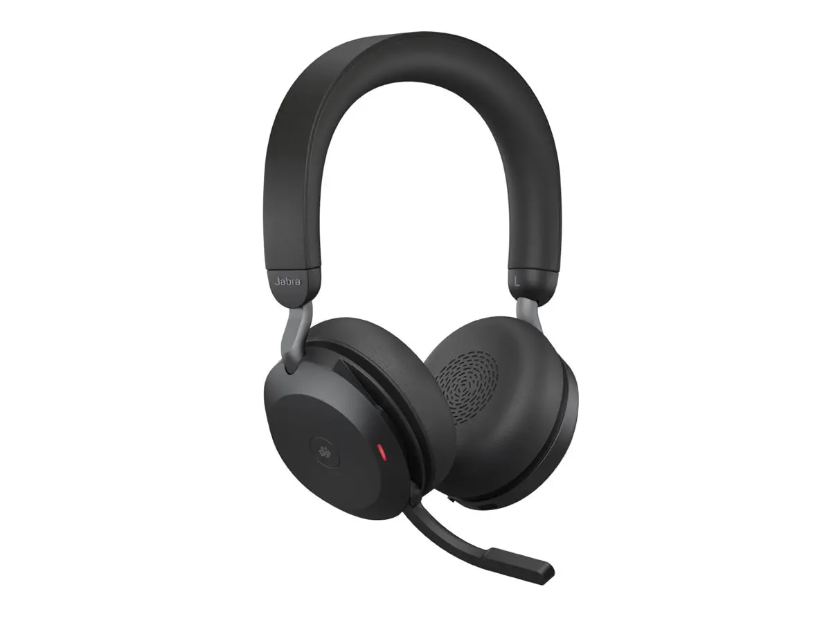 JABRA EVOLVE2 75, Link390a MS Stereo Black, EVOLVE2 75 headset Black MS, Link 380 BT adapter USB-A MS,1.2m USB-C to USB-A cable, carry pouch, warranty and warning (safety leaflets) - image 3