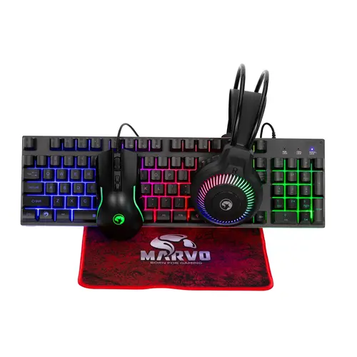 Marvo Set de gaming Gaming COMBO Loot 40 CM416 4-in-1 - Tastatură, Căști, Mouse, Mousepad - MARVO-CM416 - 1