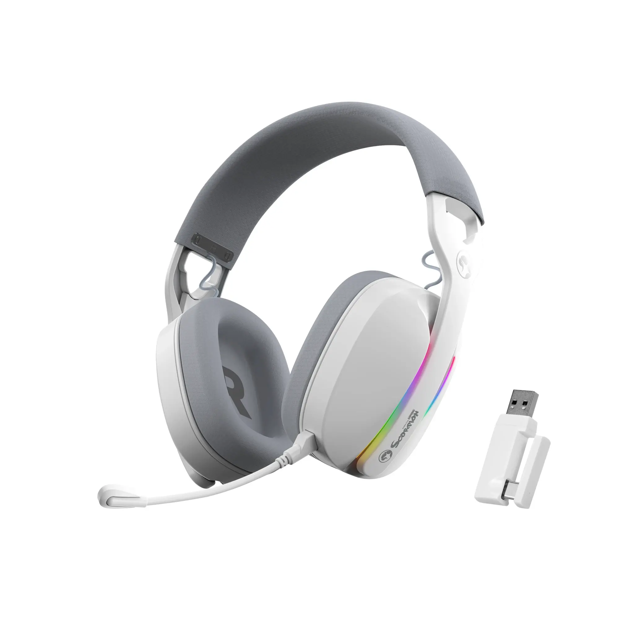 Marvo безжични геймърски слушалки Gaming Headphones Pulz 70W WH - Bluetooth, 2.4G - MARVO-HG9086W-WH - image 1