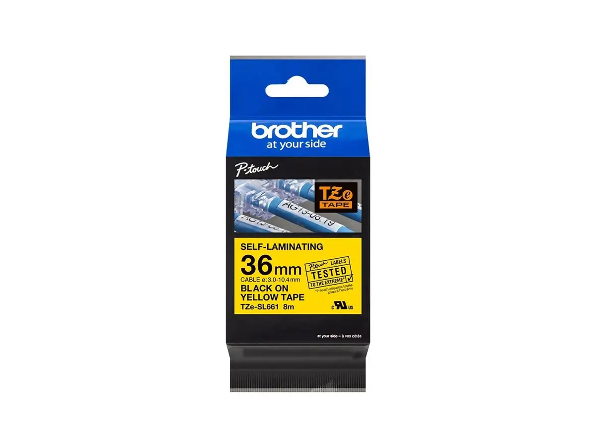 BROTHER TZeSL661 tape Black on Yellow 36mm - image 1