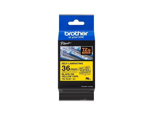 BROTHER TZeSL661 tape Black on Yellow 36mm - image 1