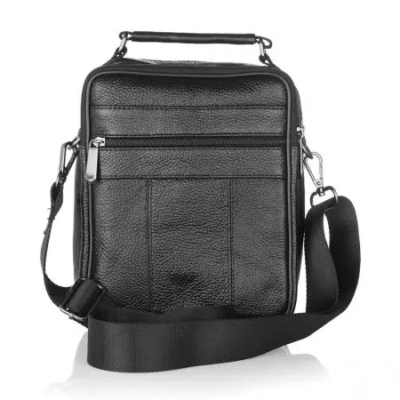 Geantă bărbătească neagră SILVER FLAME - 4