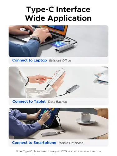 Orico външна кутия за диск Storage - Case - M.2 NVMe/SATA M/B key - USB3.1 Type-C, Silicone Protective Case, 10Gbps - AXM2S-G2-GY-BP - image 5