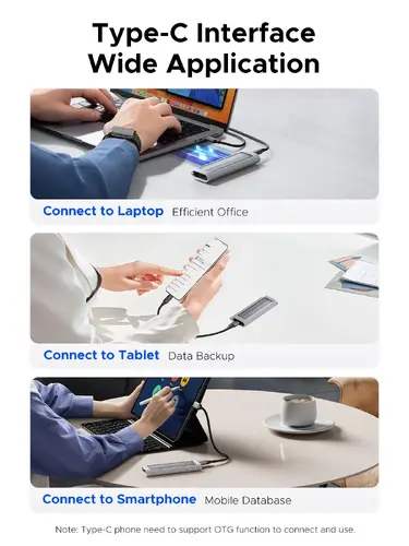 Orico външна кутия за диск Storage - Case - M.2 NVMe M-key 10 Gbps, Silicone Protective Case, USB-C/A - AXM2-G2-V1-GY - image 5