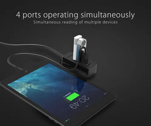 Orico USB hub USB2.0 HUB 4 θυρών - είσοδος USB/Micro USB, μαύρο - W5P-U2-100-BK-EP - 8