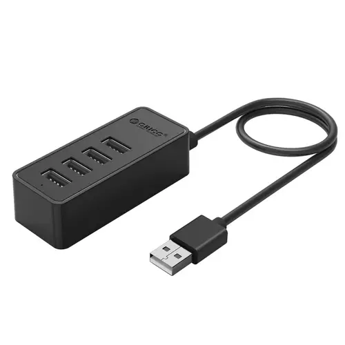 Orico USB2.0 HUB 4 θυρών - είσοδος USB/Micro USB, μαύρο - W5P-U2-030-BK-EP - 1