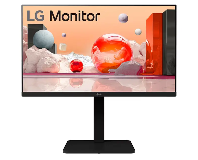 Монитор, LG 24BA550-B, 23.8" IPS LED AG, 200cd/m2, Full HD 1920x1080, 100Hz, sRGB 95% , D-Sub, Display Port, HDMI, USB 5 Gbps, Speaker 2W x 2, Tilt, Height, Swivel, Pivot, Reader Mode, LG Switch app, Black - image 1