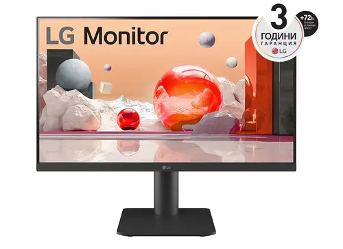 Монитор, LG 24MS550-B,  23.8" IPS, AG, 5ms, 100Hz, 1000:1, 250cd/m2, Full HD 1920x1080, NTSC 72%, Reader Mode,  2xHDMI,  Speaker 2W x 2, Tilt, Height, Reader Mode, Headphone Out, Black