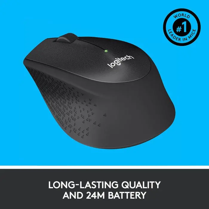 МИШКА LOGITECH M330 SILENT PLUS - 1000 dpi, USB 2.4GHz, 1xAA - Black - PN 910-004909 - image 6