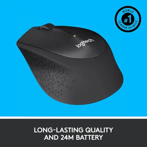 МИШКА LOGITECH M330 SILENT PLUS - 1000 dpi, USB 2.4GHz, 1xAA - Black - PN 910-004909 - image 6