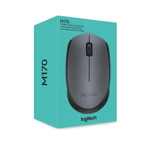 МИШКА LOGITECH M170 - Optical - 1000 dpi, USB - Wireless / Безжична - Black - PN 910-004642 - image 5
