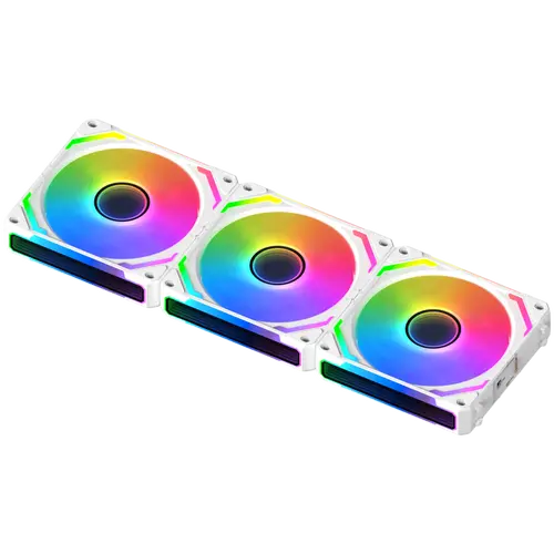 Starlink Ultra Arctic, EN40856, 3PCS White Easy Clip On & Smart Link Fan,ARGB & PWM Cable,Galaxy II Fan Control Box & Remote,Color Box)