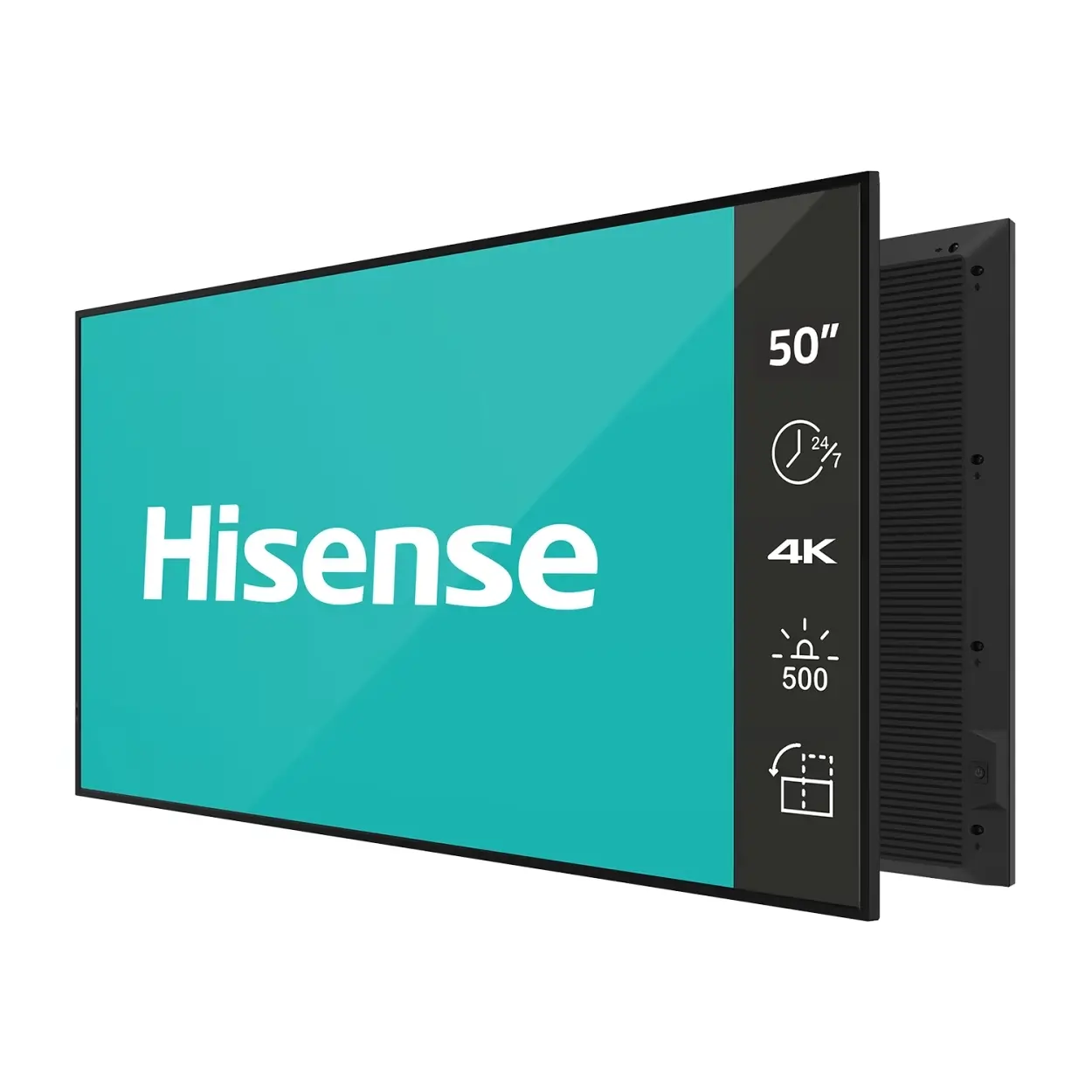 Широкоформатен дисплей, Hisense Digital Signage 50" DM series ; 24/7, 4K, 500 nit, 8ms, 5000:1, Auto Brightness, WiFi, BT 5.1, LAN, Android 11, VESA 300x300, Anti-glare