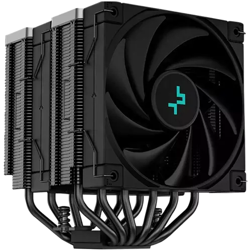 DeepCool AK620 Zero Dark, CPU Air Cooler, 1x120mm FK120 PWM FDB Fan, ARGB, 6 Heatpipes, Fluid Dynamic Bearing, LGA2066/2011-v3/2011/1700/1200/1151/1150/1155, AMD AM5/AM4, 3Y, R-AK620-BKNNMT-G-1