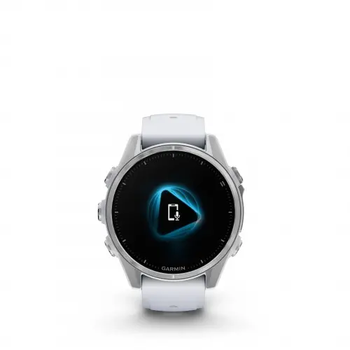 Garmin FĒNIX® 8 - 43 mm, AMOLED - FĒNIX® 8 - 43 mm, AMOLED - Silver cu curea din silicon Whitestone 010-02903-00 - image 1