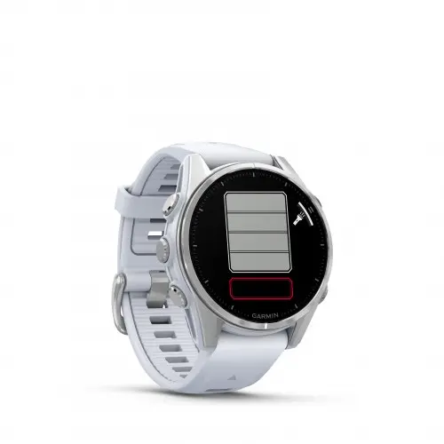 Garmin FĒNIX® 8 - 43 mm, AMOLED - FĒNIX® 8 - 43 mm, AMOLED - Silver cu curea din silicon Whitestone 010-02903-00 - image 2