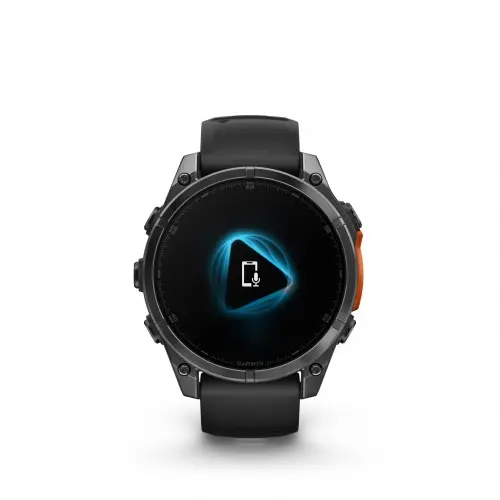 Garmin FĒNIX® 8 - 47 mm, AMOLED - FĒNIX® 8 - 47 mm, AMOLED - Slate Gray cu curea din silicon Black 010-02904-00 - 2