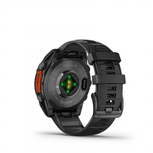 Garmin FĒNIX® 8 - 47 mm, AMOLED - FĒNIX® 8 - 47 mm, AMOLED - Slate Gray cu curea din silicon Black 010-02904-00 - 5